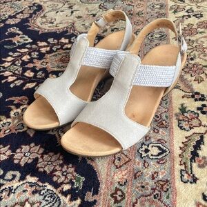 Vionic Kaytie Sandals Wedge Blue Gray size 9